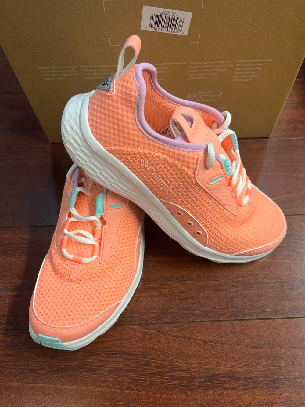 Womens 8.5 Columbia Castback PFG Shoe Sneaker Tiki Pink Fish Trail New HALF BOX